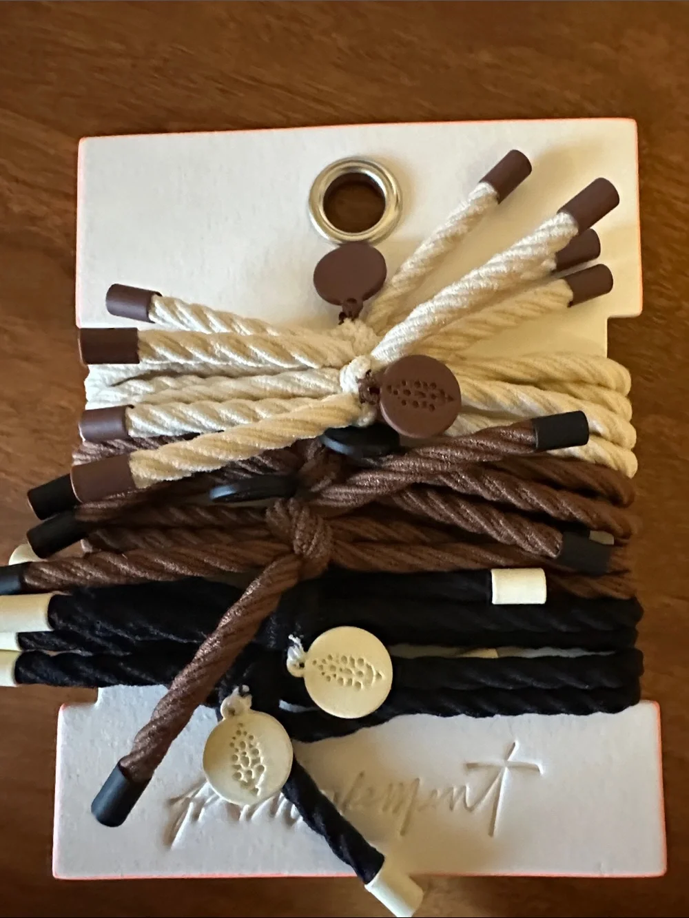 Free People Six Hitter Neutral 6 piece Hair Tie Set NWT